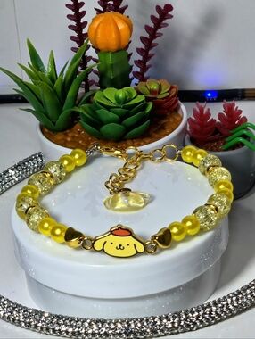 PomPomPurin Crystal Glass Charm Bracelet